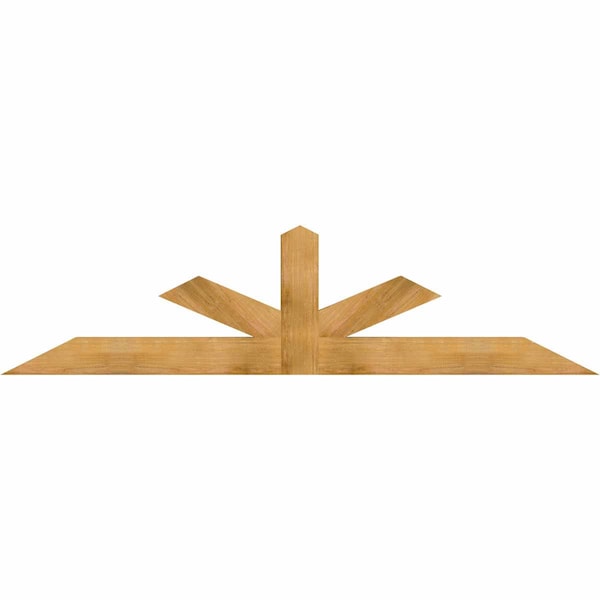 Ekena Millwork Saratoga Rough Sawn Timber Gable Bracket, Western Red Cedar, 96"W x 24"H x 4"D x 6"F, 6/12 Pitch GBW096X24X0406SAR00RWR - main